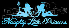 Naughty Little Princess Silhouette 1 Decal Sticker