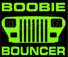 The Boobie Bouncer Jeep Decal Sticker 