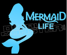 Mermaid Life Silhouette 2 Decal Sticker