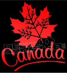 Canada Retro Leaf 14 Decal Sticker