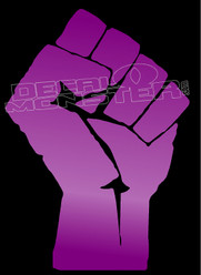 Purple Fist Punch Decal Sticker