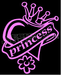 Princess Heart Decal Sticker