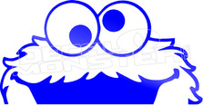 Cookie Monster Silhouette 3 Decal Sticker