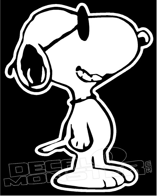 Snoopy Joe Cool Silhouette 5 Decal Sticker 