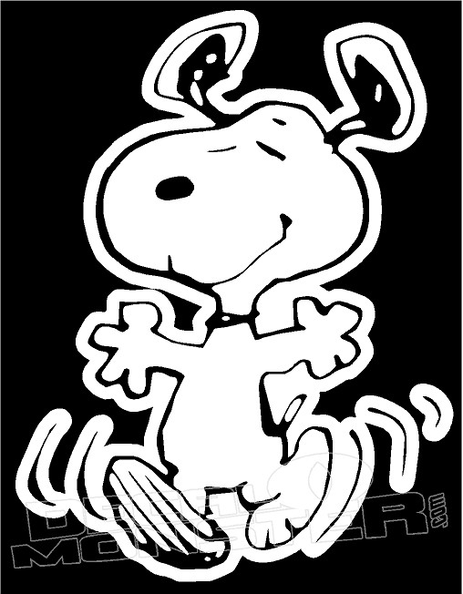 Snoopy Dance Silhouette 6 Decal Sticker - DecalMonster.com