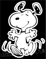 Snoopy Dance Silhouette 6 Decal Sticker