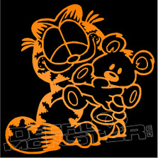 Garfield Teddy Silhouette Decal Sticker