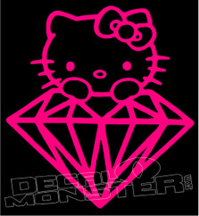 Hello Kitty Diamond Supply co Extra Decal Sticker