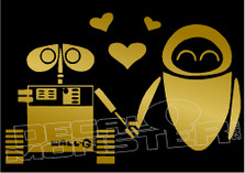 WALL-E & EVE Silhouette 1 Decal Sticker
