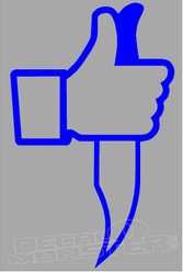 Facebook Like Knife Decal Sticker
