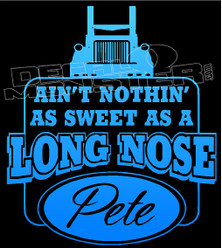 Peterbilt Long Nose Awesome Decal Sticker