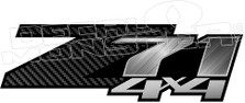 Z71 4x4 Carbon Fibre Logo 1 Decal Sticker