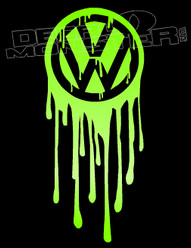 Volkswagen Logo Dripping Fresh Decal Sticker