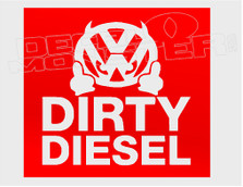 Volkswagen Dirty Diesel Middle Finger Decal Sticker
