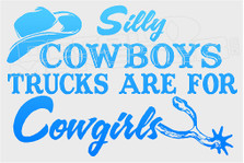 Trucks are For Cowgirls Decal Sticker