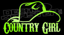 Country Girl Hat Silhouette Decal Sticker
