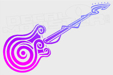 Tribal Guitar Music Decal Sticker