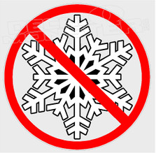 No Snowflakes Decal Sticker