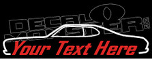 Custom YOUR TEXT Plymouth Duster Decal Sticker