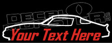 Custom YOUR TEXT Chevrolet Camaro F-body Z28' Muscle Car Decal Sticker