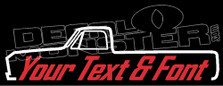 Custom YOUR TEXT Chevrolet C10 Long Bed 1967-1972 Pickup Decal Sticker
