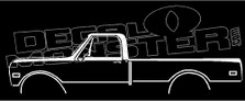 Chevrolet C10 Short Bed 1967-1972 Classic Truck Decal Sticker