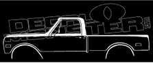 Chevrolet C10 Long Bed 1967-1972 Classic Truck Decal Sticker