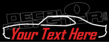 Custom YOUR TEXT 1968 Chevrolet Camaro Classic Muscle Car Decal Sticker