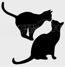 Cat Pets Silhouette 2 Decal Sticker