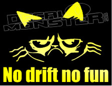 No Drift No Fun JDM Kitty Decal Sticker