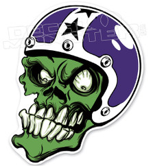 Dare Devil Motorcycle Skull Decal Sticker