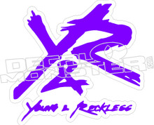 Young & Reckless 4" White Vinyl Decal Sticker - Die Cut Logo (BOGO)