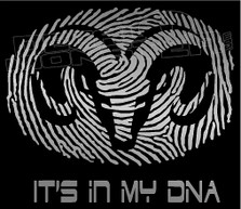 Ram Its In My DNA Finger Print Decal Sticker