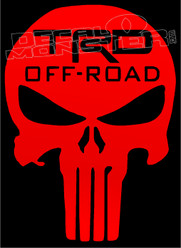 TRD Off Road Punisher Skull Decal Sticker