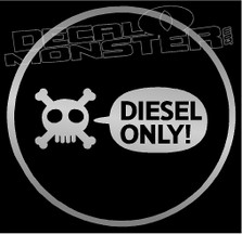 Gas Cap Diesel ONLY Decal Sticker