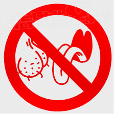 No Bag Lickers Silhouette 2 Decal Sticker