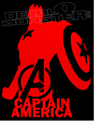 Captain America Silhouette Decal Sticker