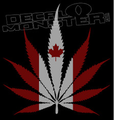 Canada Cannabis Leaf Flag Decal Sticker