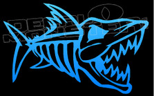 Tribal Skeleton Fish Hollow Silhouette 2 Decal Sticker