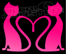 Kitty Cat Love Silhouette 1 Decal Sticker