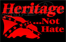 Confederate Flag Heritage Not Hate 1 Decal Sticker