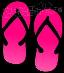 Flip Flop Sandals Silhouette Decal Sticker