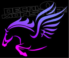 Mystical Winged Horse Silhouette 1 Decal Sticker