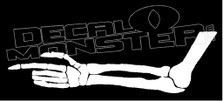 Skeleton Arm Out Window Decal Sticker