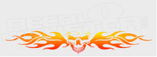 Flames Skull Blow Out Decal Sticker