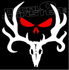 Punisher Buck Skull Hunting 1 Decal Sticker 
