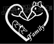 Duck Family Love Decal Sticker