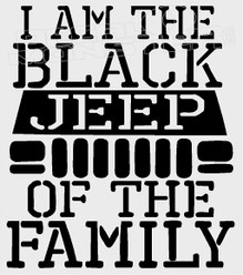Black Jeep of the Family Decal Sticker