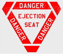 Danger Ejection Seat Jeep Decal Sticker