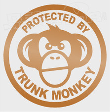 Protected by Trunk Monkey Decal Sticker